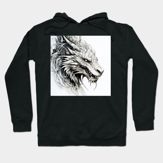 Dragon Sketch 1 Hoodie by AstroRisq